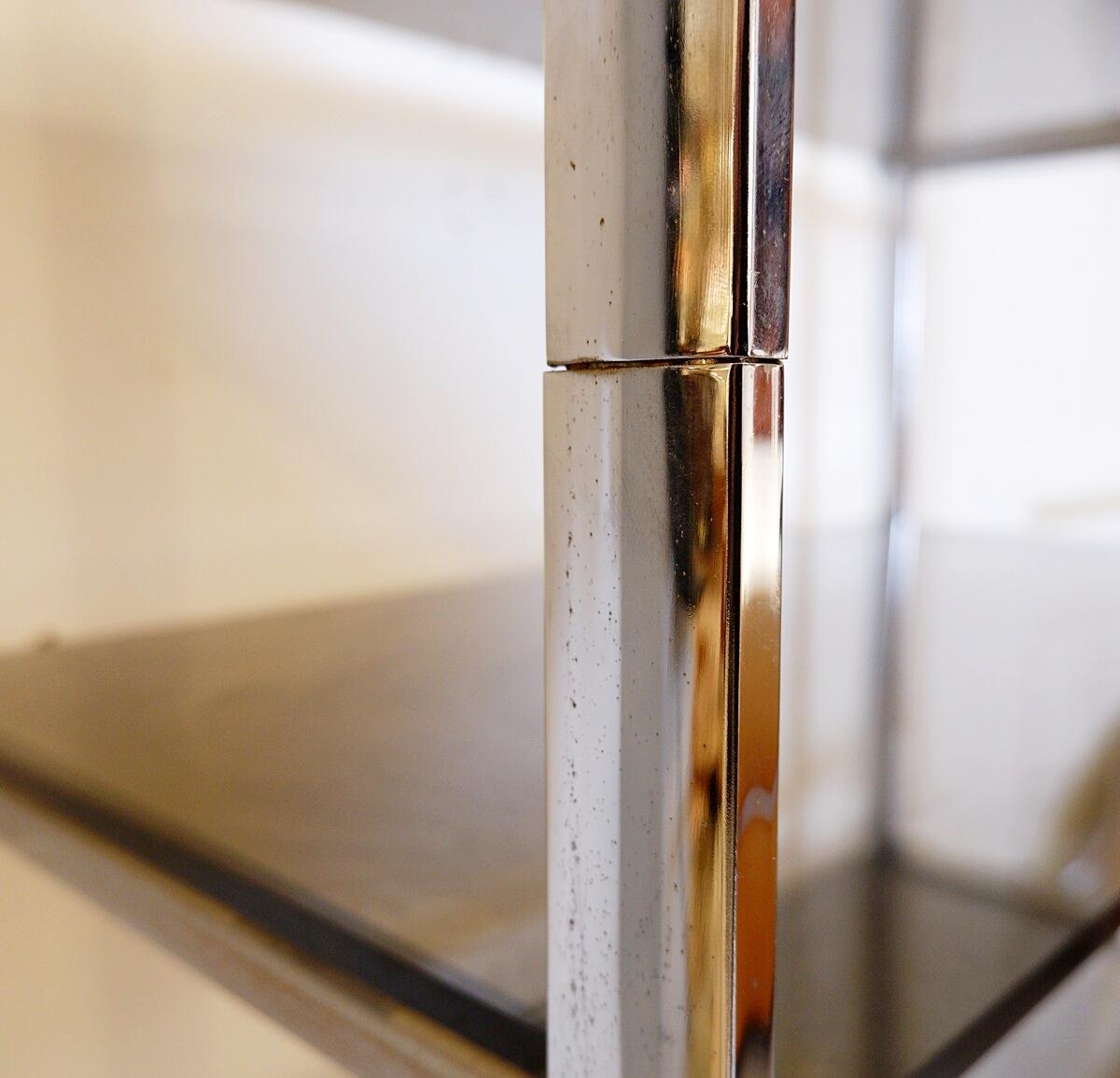 Milo Baughman style Chrome arc shelf - 1970s For Sale 3