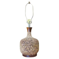 Vintage Milo Baughman Style Cork Table Lamp