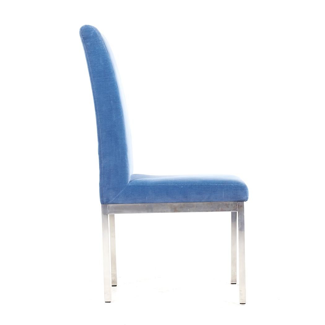 Milo Baughman Style Design Institute of America MCM Chrom Esszimmerstühle - Set 6 (Polster) im Angebot