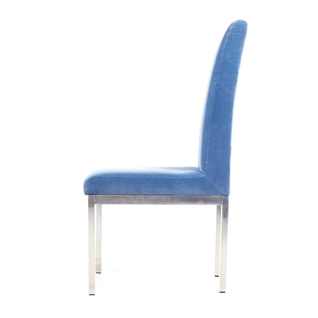 Milo Baughman Style Design Institute of America MCM Chrom Esszimmerstühle - Set 6 im Angebot 2