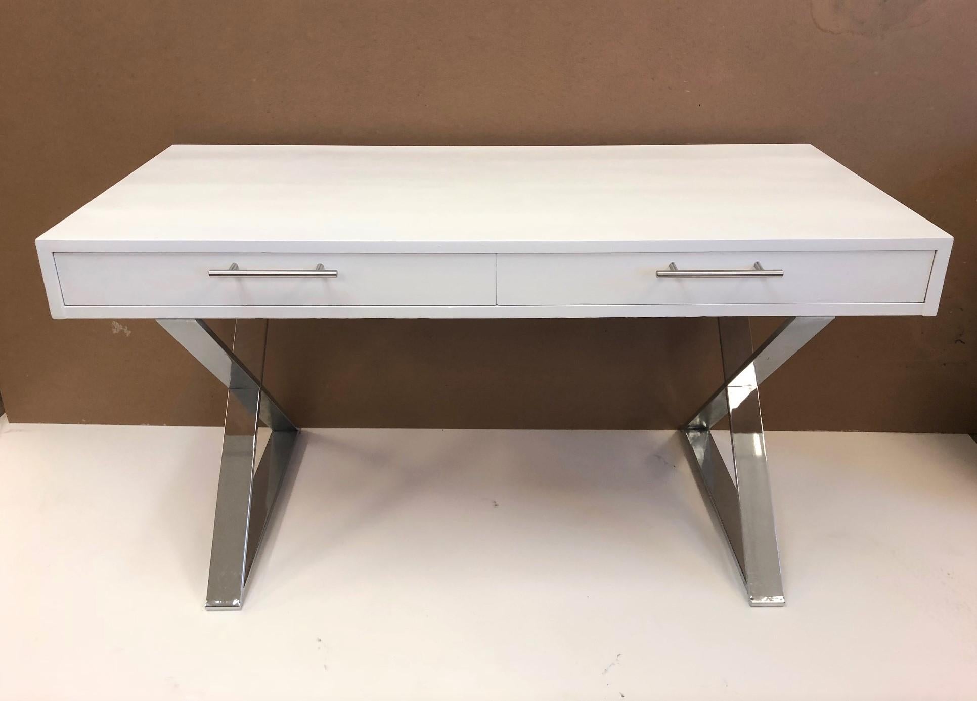 Mid-Century Modern Milo Baughman Style Desk