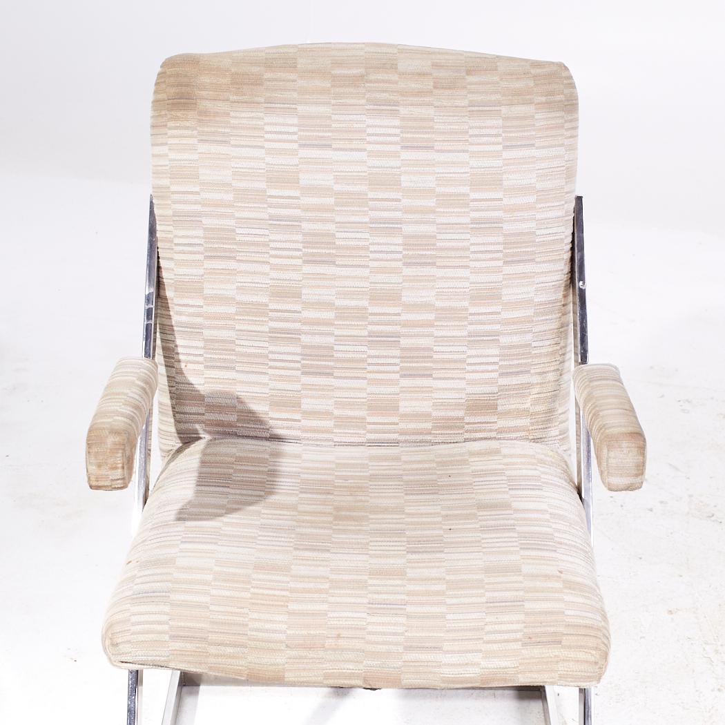Milo Baughman Style DIA Mid Century Cantilever Z Dining Chairs - Set of 6 For Sale 13