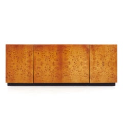 Milo Baughman Style Dillingham Mid Century Burlwood Buffet