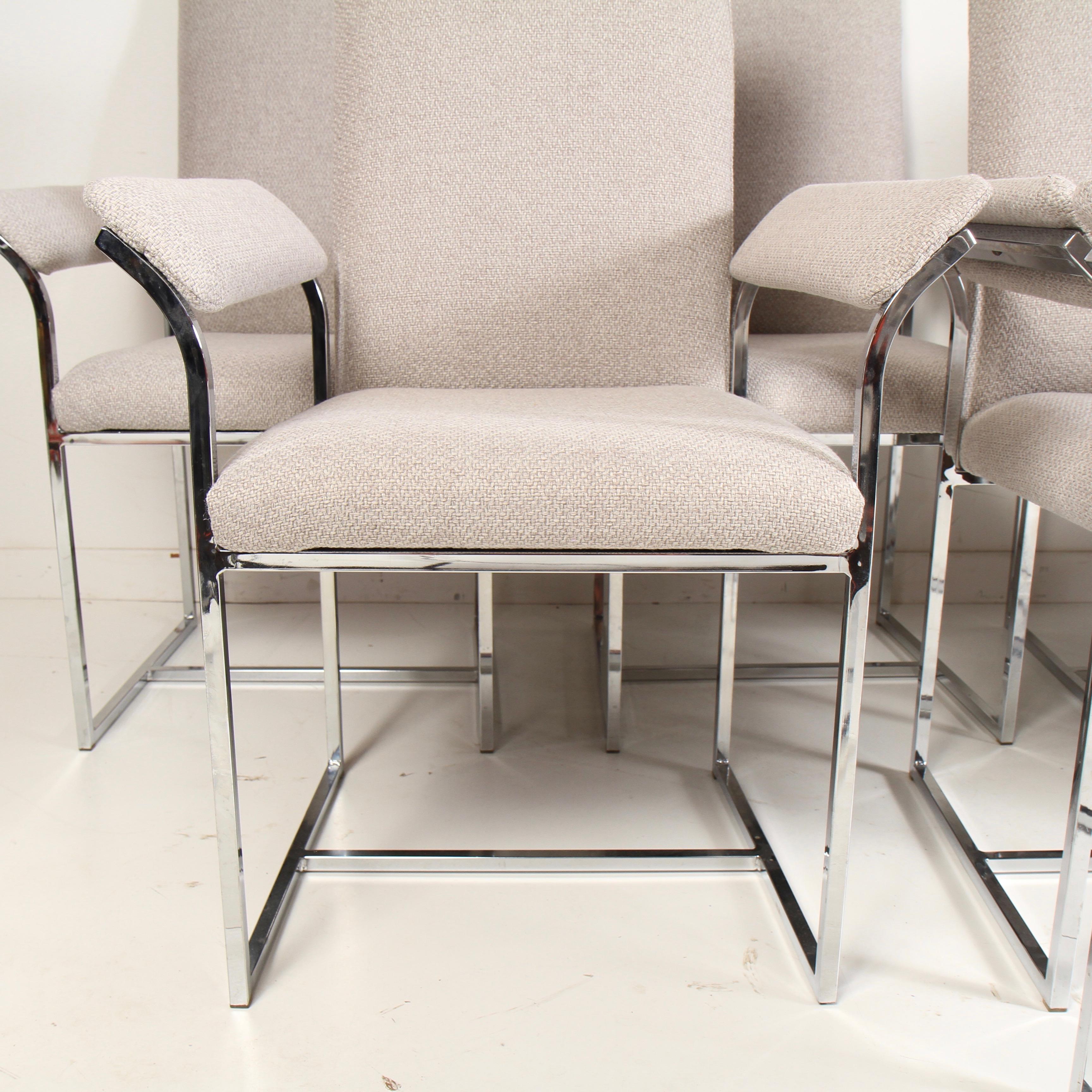 Milo Baughman Style Dining Chairs by Cal-Style Furniture In Good Condition In New London, CT