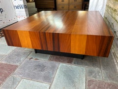 Milo Baughman Style Dyrlund Mid Century Danish Rosewood, Maple and Teak Coffee