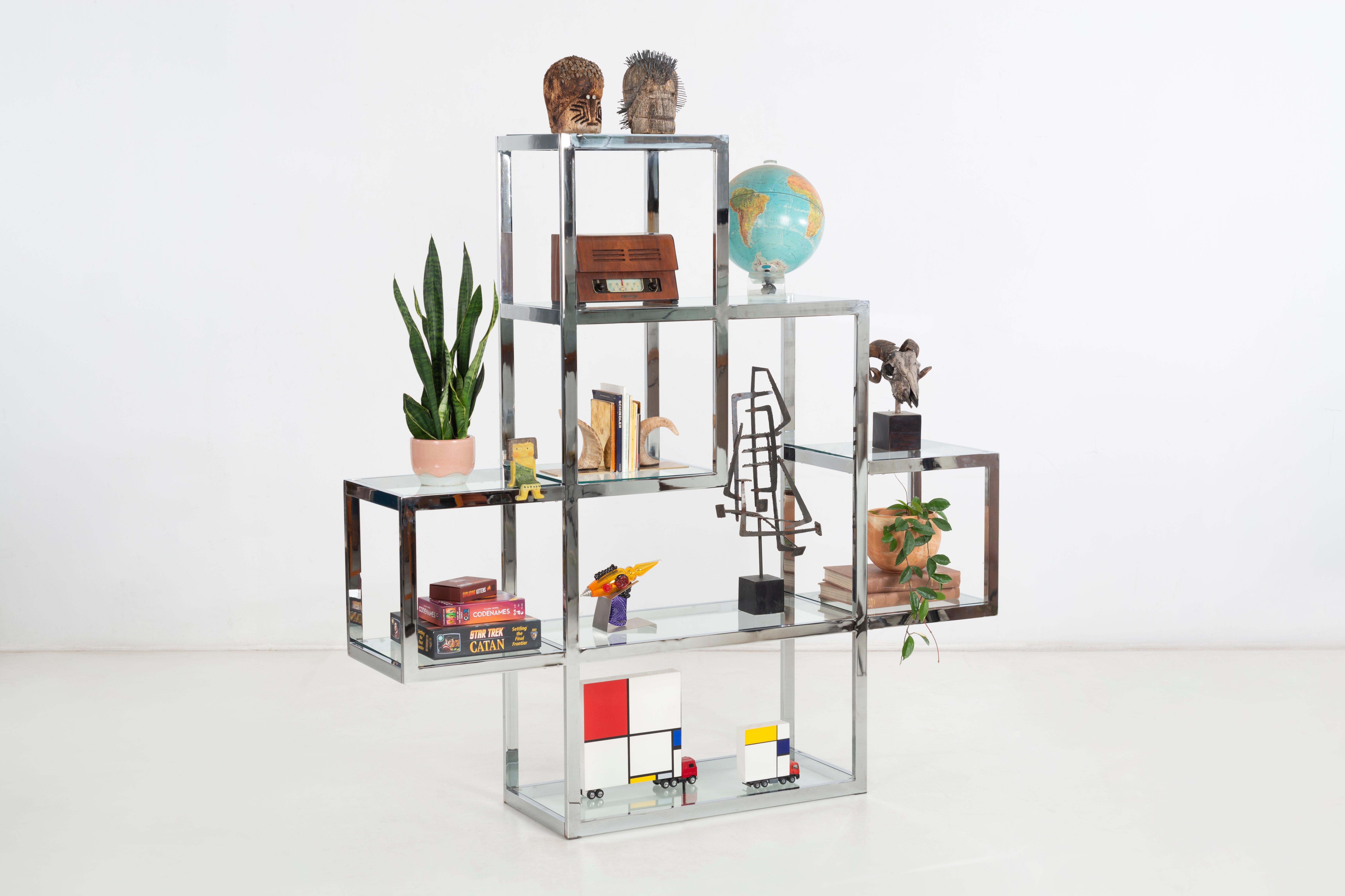 American Milo Baughman Style Etagere For Sale