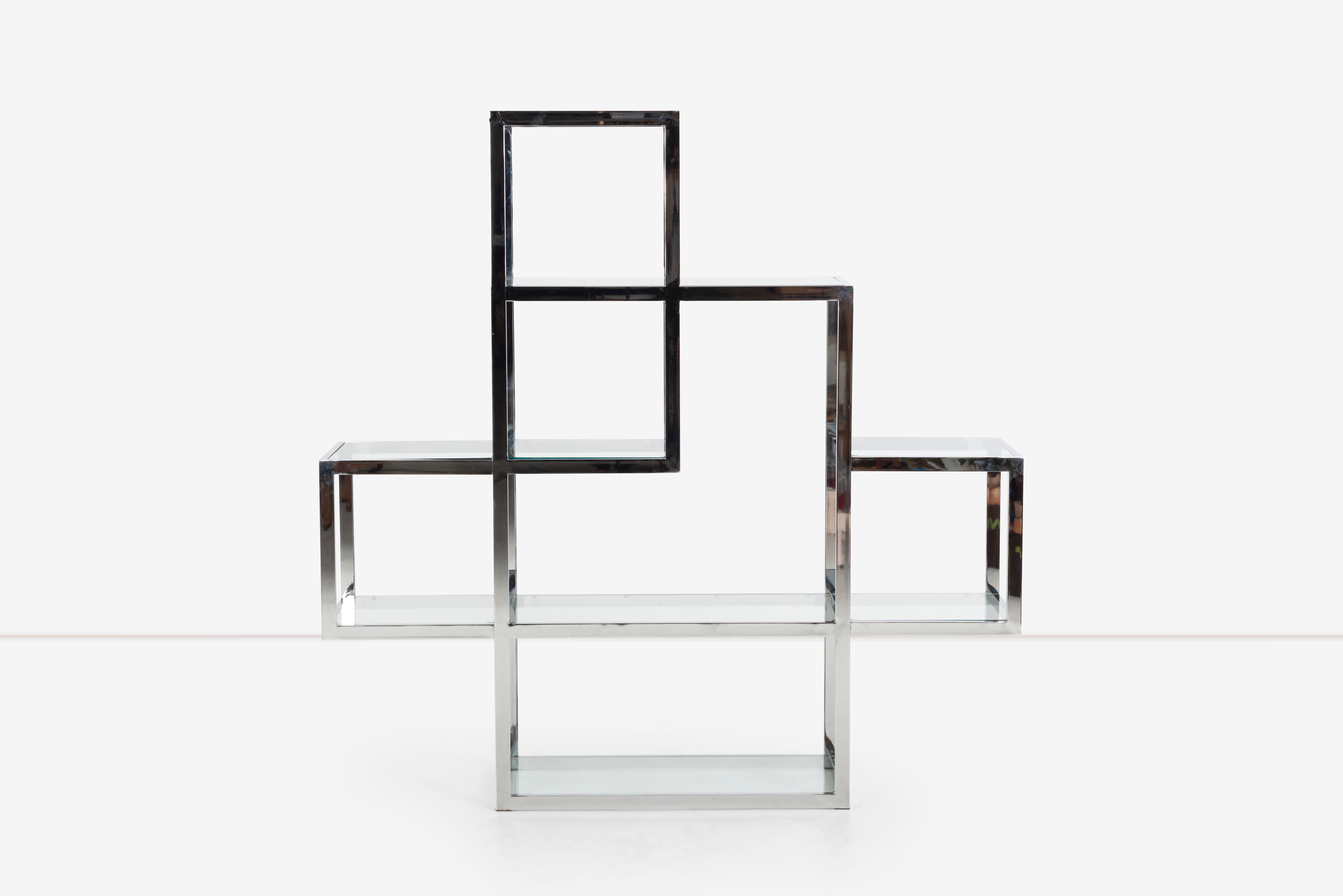 Late 20th Century Milo Baughman Style Etagere For Sale