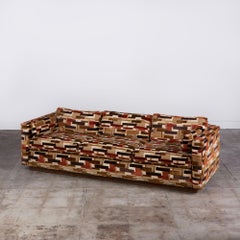 Milo Baughman Style Geometric Sofa