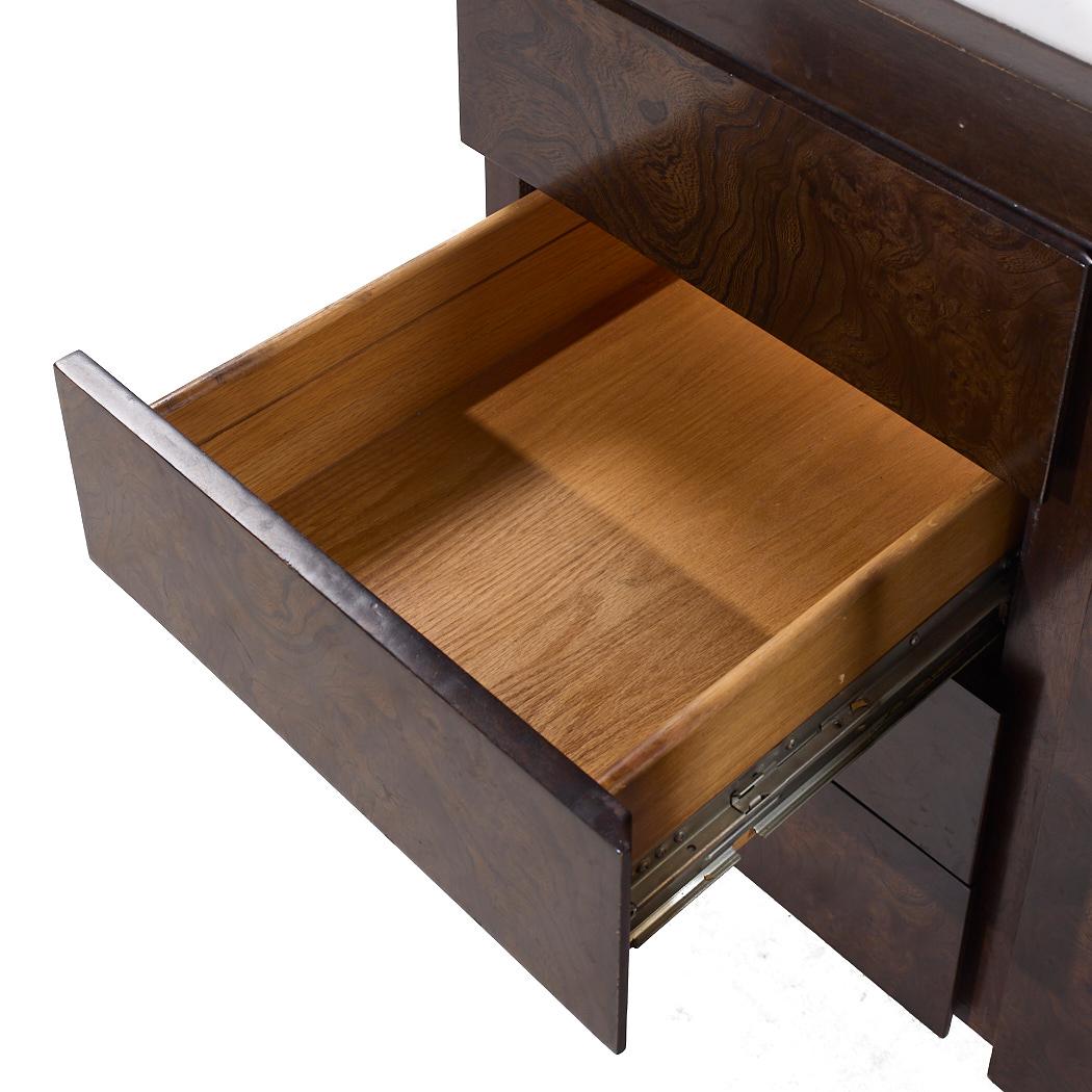 Credenza de madera de arce y tapa de mármol estilo Milo Baughman Helikon de mediados de siglo en venta 1
