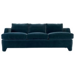 Retro Milo Baughman Style, Hollywood Regency Mohair Sofa by Century Furniture