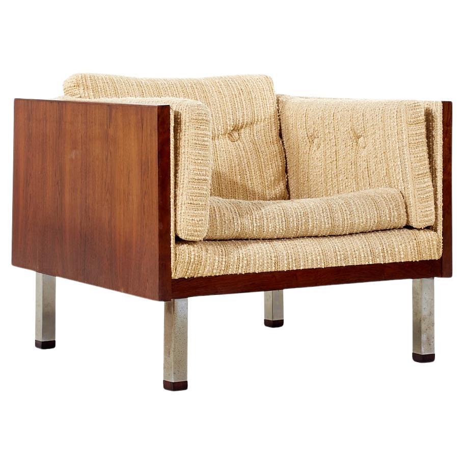 Milo Baughman Style Jydsk Mobelfabrik Mid Century Danish Rosewood Case Chair For Sale