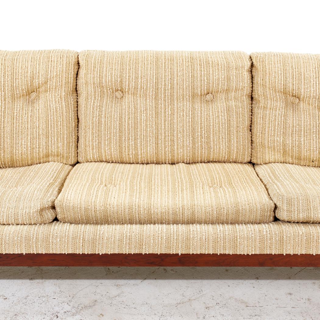 Milo Baughman Style Jydsk Mobelfabrik Mid Century Danish Rosewood Case Sofa For Sale 2