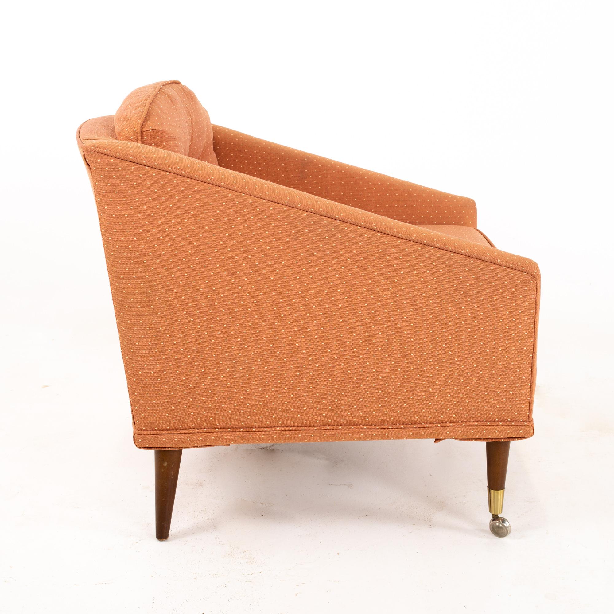 Upholstery Milo Baughman Style Kroehler Mid Century Lounge Chairs, Pair