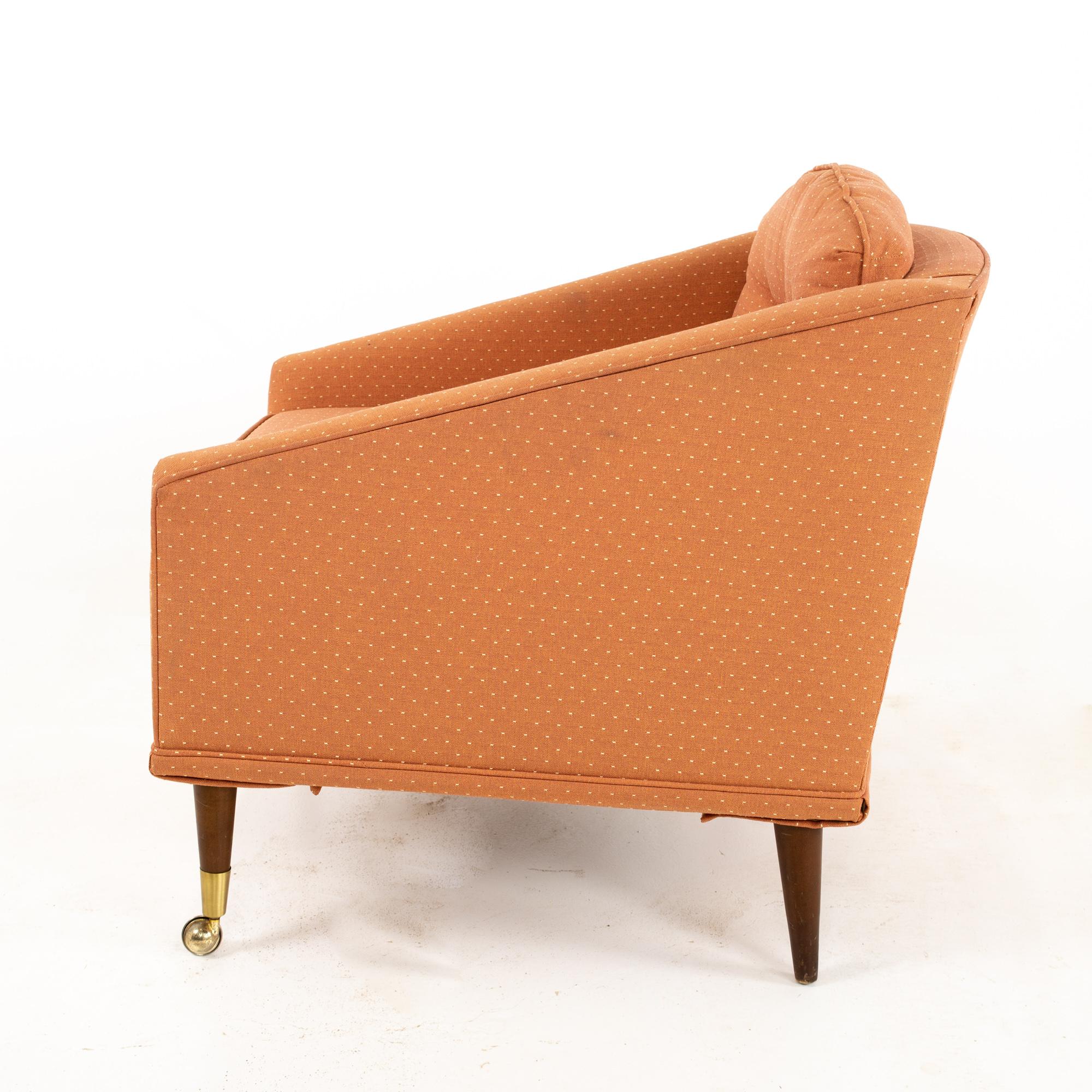 Milo Baughman Style Kroehler Mid Century Lounge Chairs, Pair 2