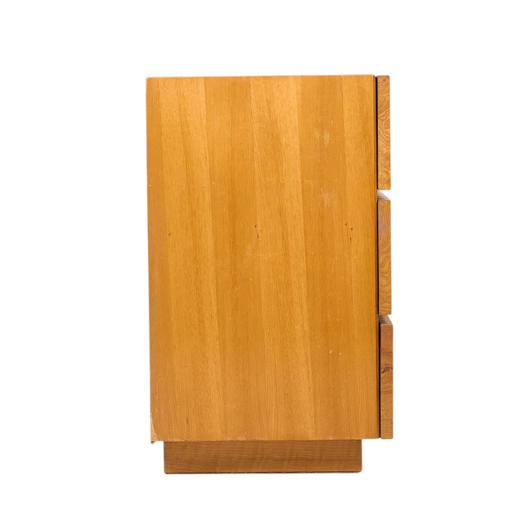 Milo Baughman Style Lane Mid Century Burlwood Lowboy Kommode (amerikanisch) im Angebot