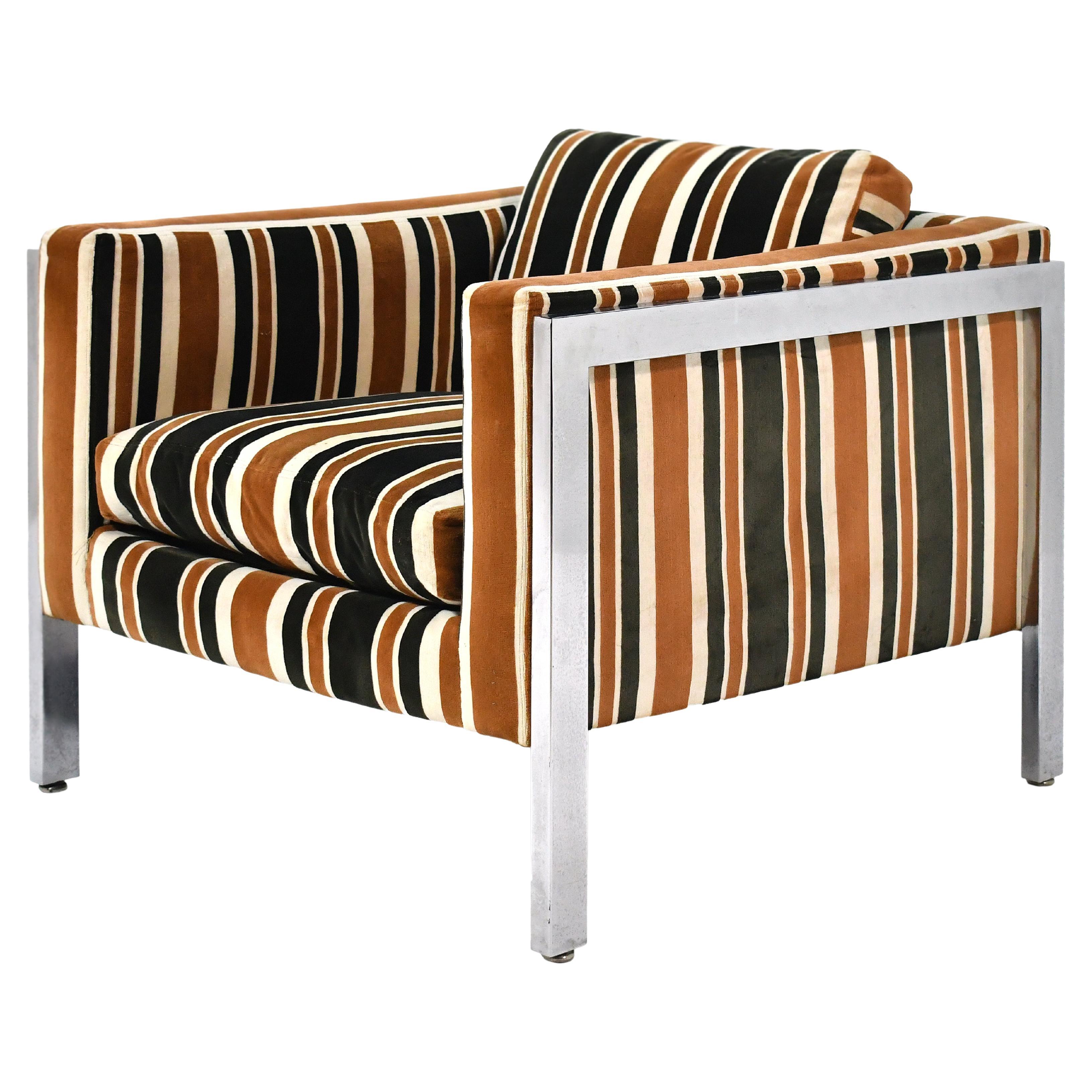 Milo Baughman Style Lounge Chair