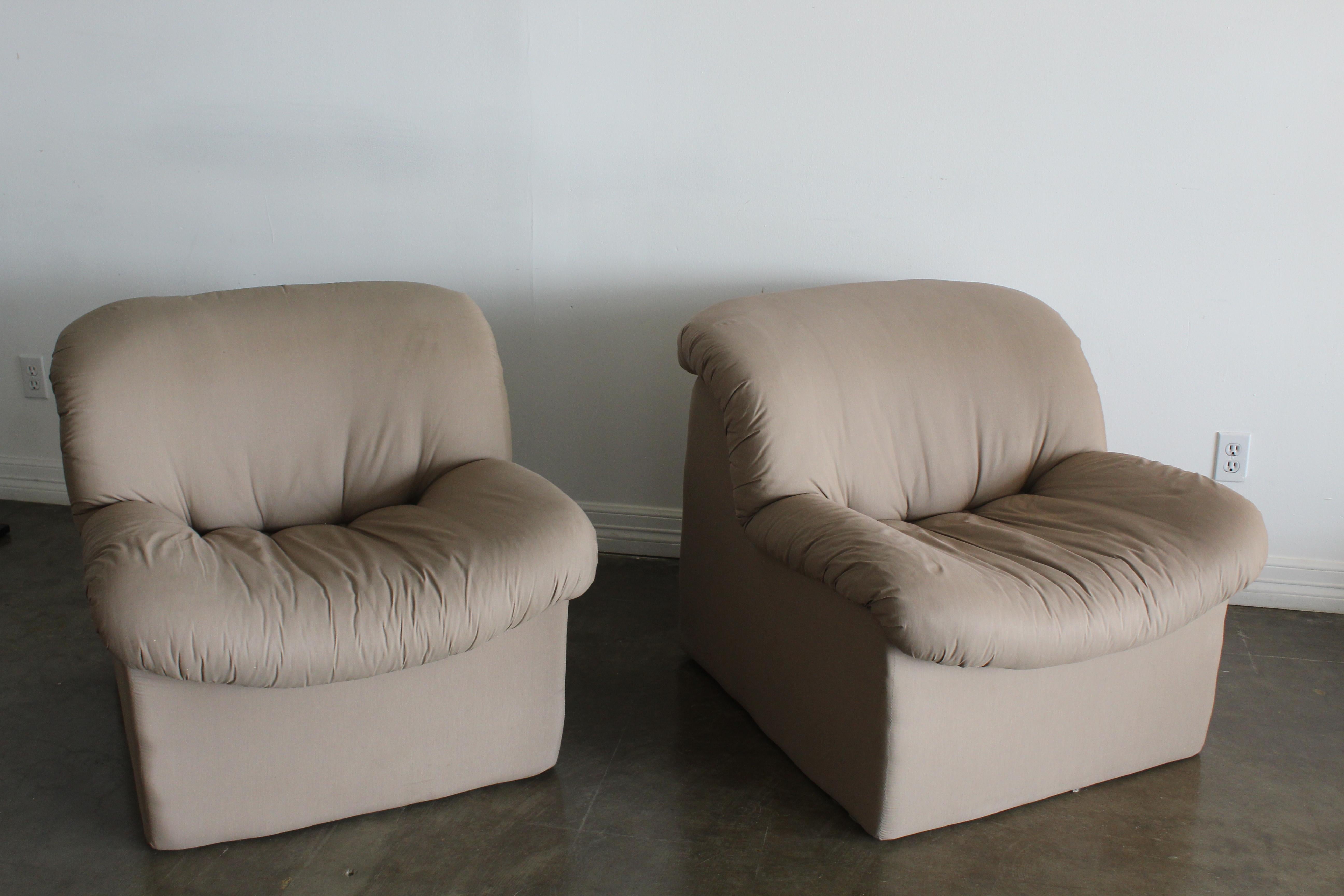 Unknown Milo Baughman Style Lounge Chairs For Sale