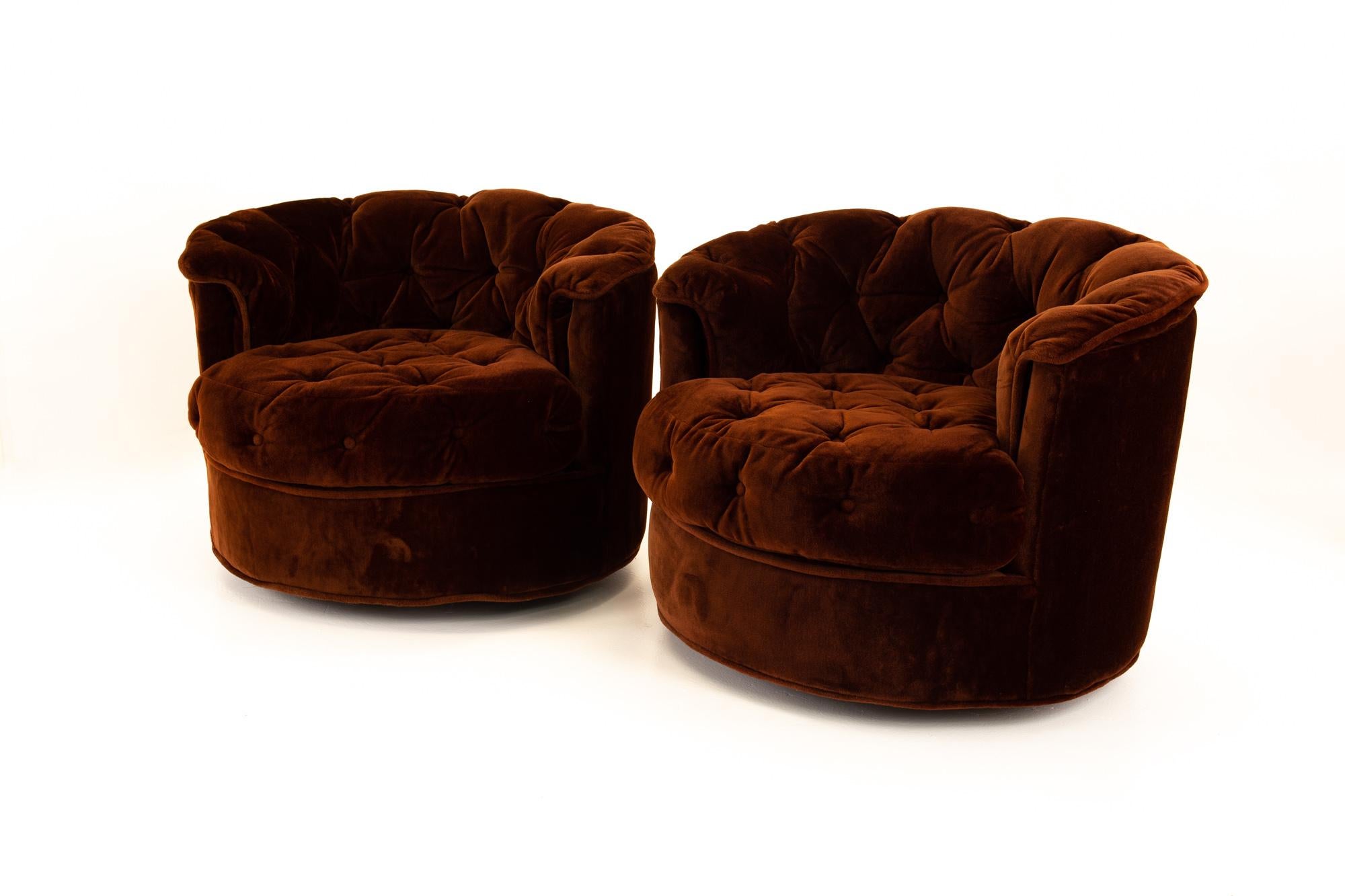 burgundy barrel chair