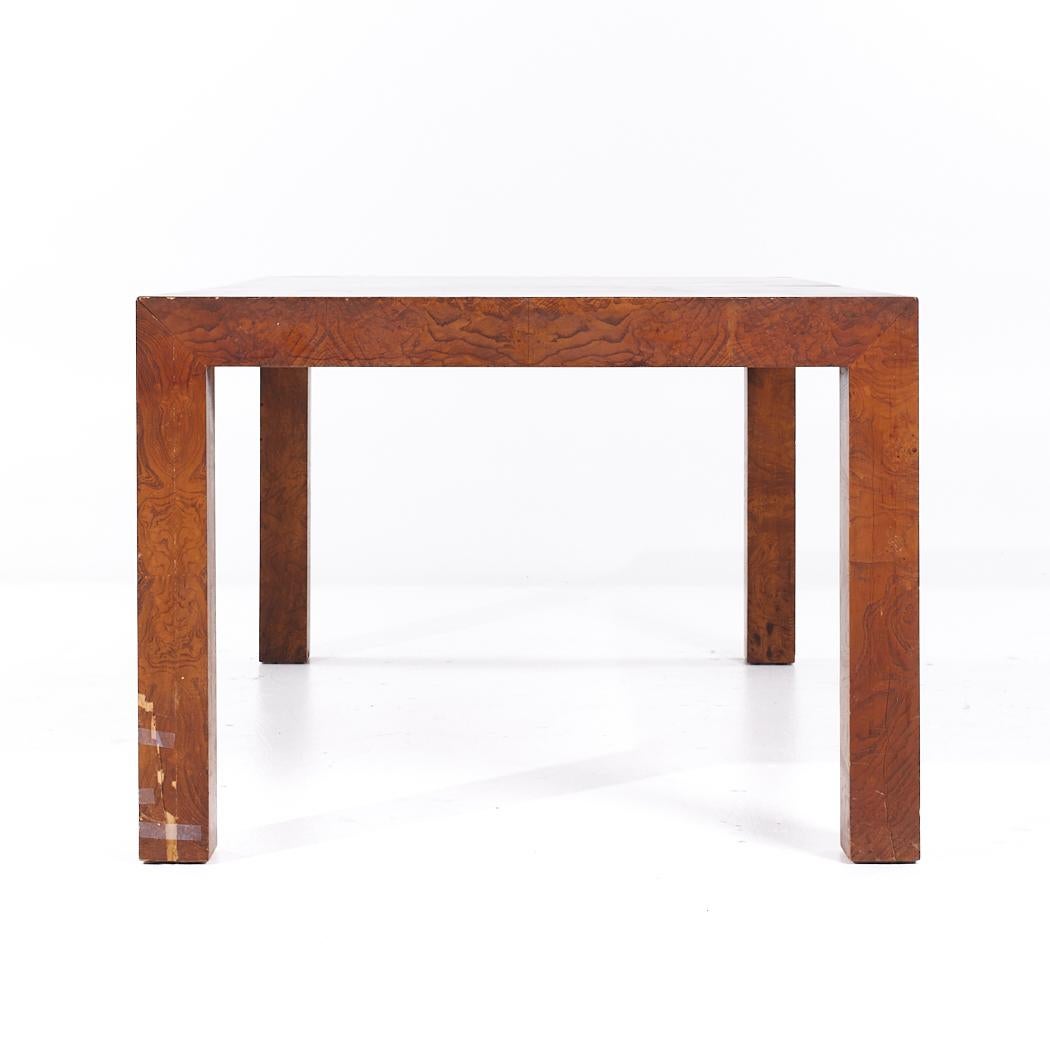 Table de salle à manger extensible en bois de feuillus avec 2 abattants, style Milo Baughman, milieu de siècle Bon état - En vente à Countryside, IL