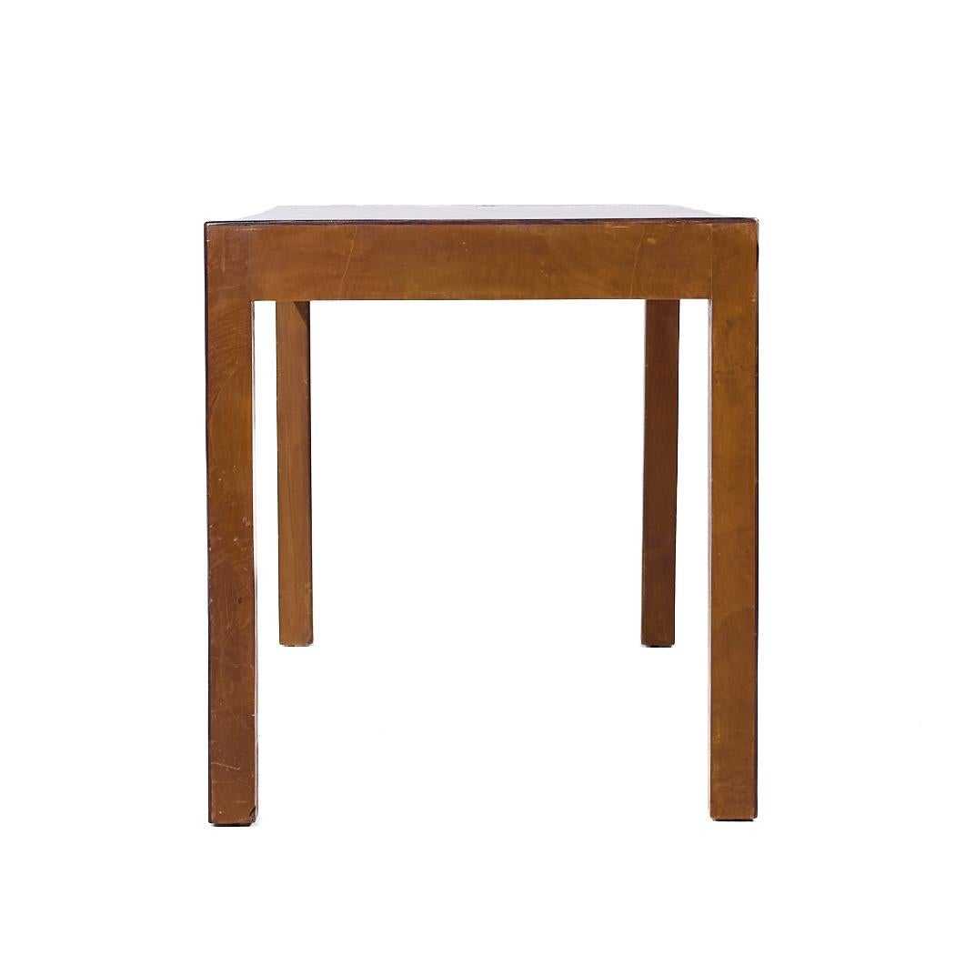 Americano Scrivania Parsons in stile Milo Baughman, metà secolo, in legno di betulla in vendita
