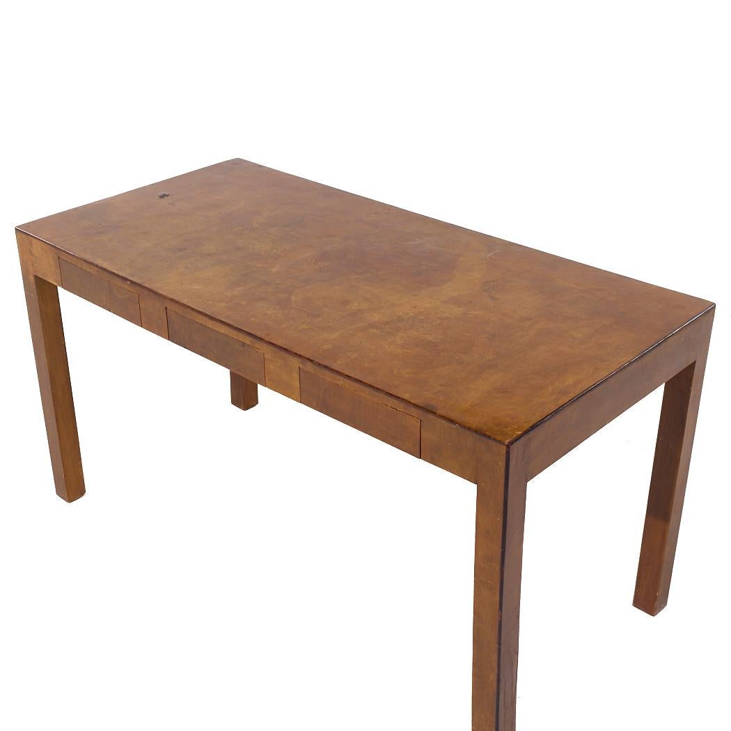 Nodo Scrivania Parsons in stile Milo Baughman, metà secolo, in legno di betulla in vendita