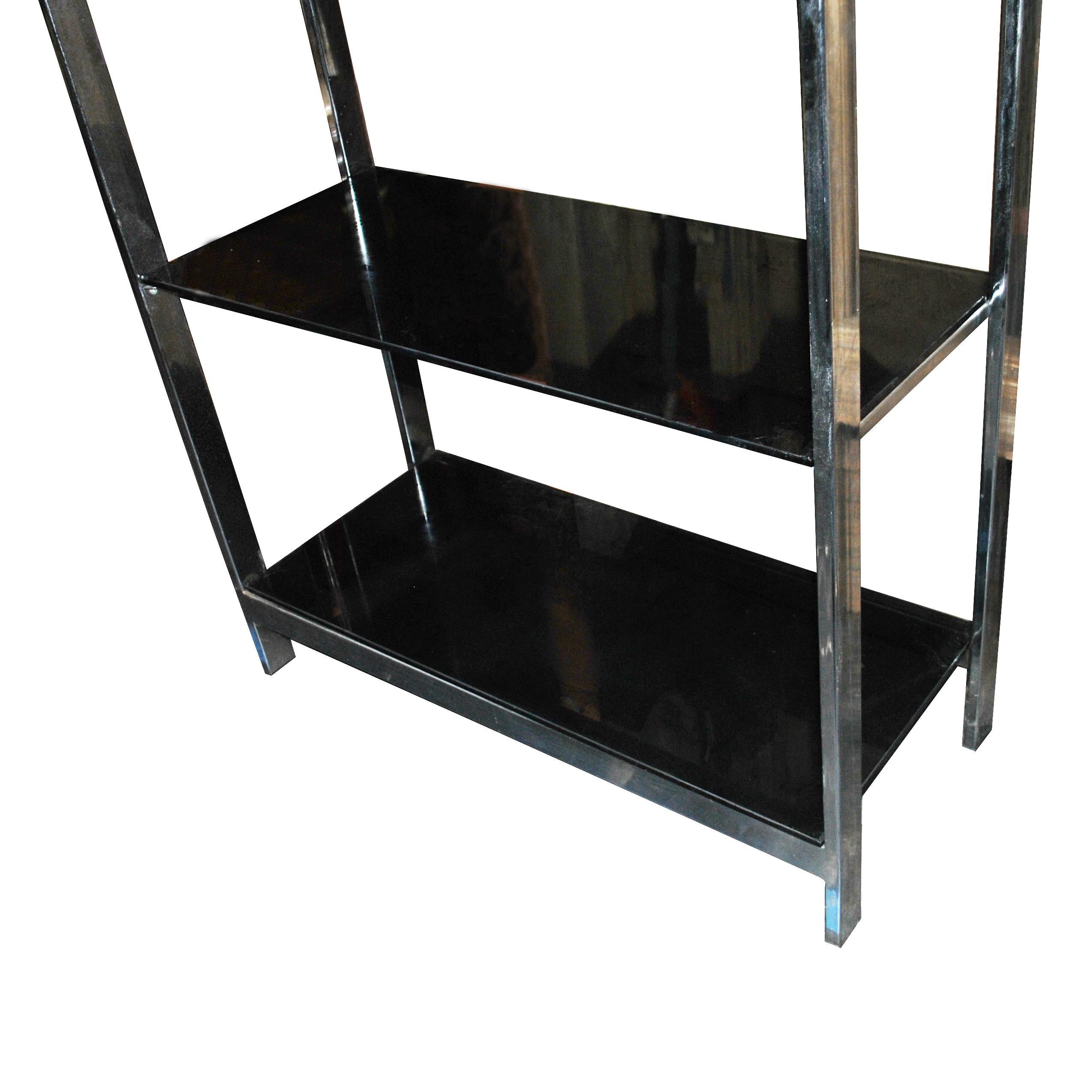 Mid-Century Modern Milo Baughman Style Mid-Century Chrome Etagere For Sale