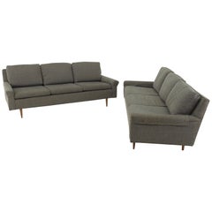Milo Baughman Stil Mid Century Custom Sofa - Paar