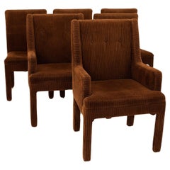 Milo Baughman Style Mid Century Dining Chairs - Set of 6