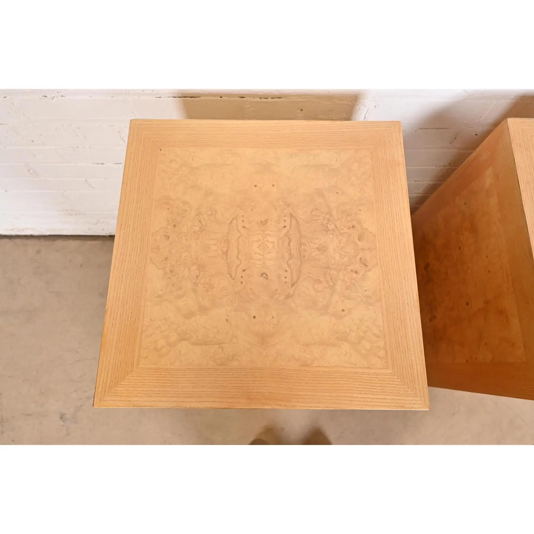 Milo Baughman Style Mid-Century Modern Pedestals by Drexel Heritage, Refinished For Sale 1