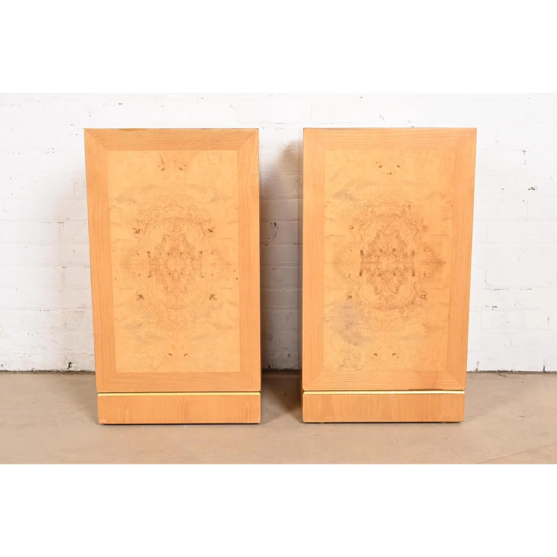 Milo Baughman Style Mid-Century Modern Pedestals by Drexel Heritage, Refinished For Sale 3
