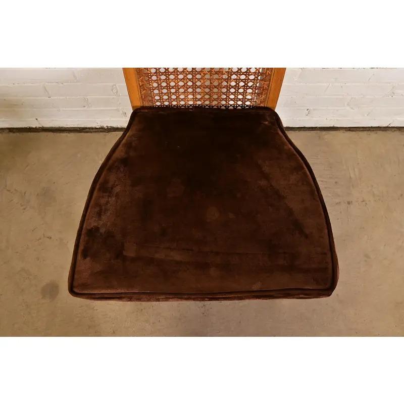 Milo Baughman Style Mid-Century Modern Burl Wood Dining Chairs by Lane, Pair im Angebot 2