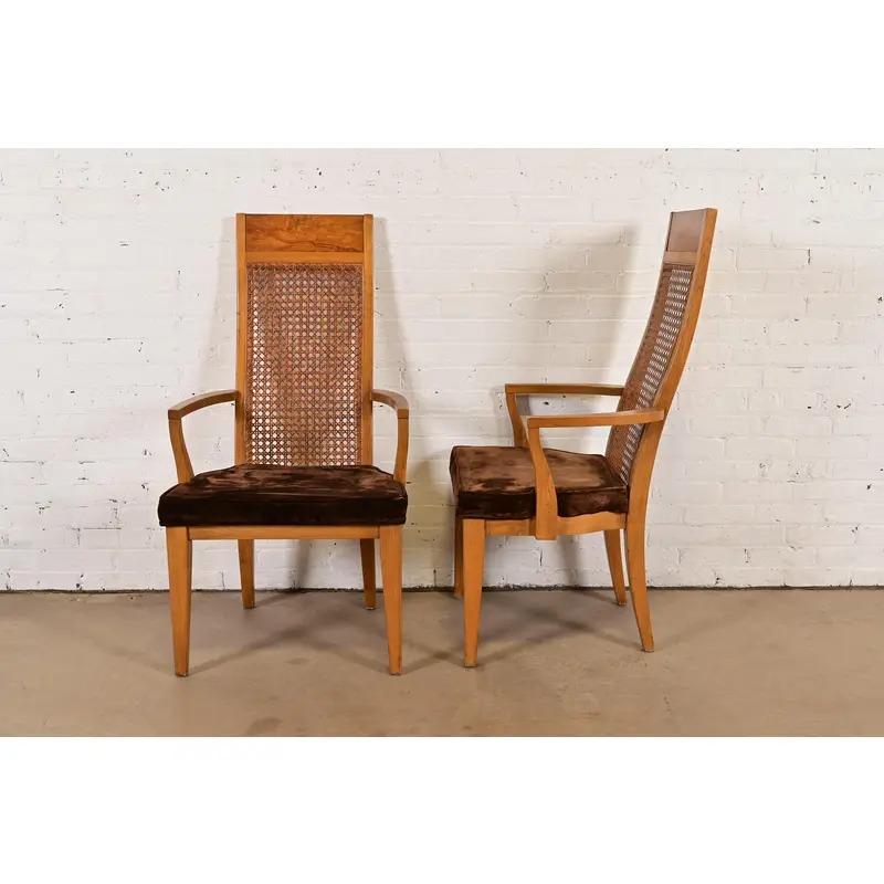 Milo Baughman Style Mid-Century Modern Dining Chairs by Lane, Set of Eight For Sale 4
