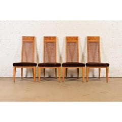 Milo Baughman Style Mid-Century Modern Dining Chairs by Lane, Set of Four