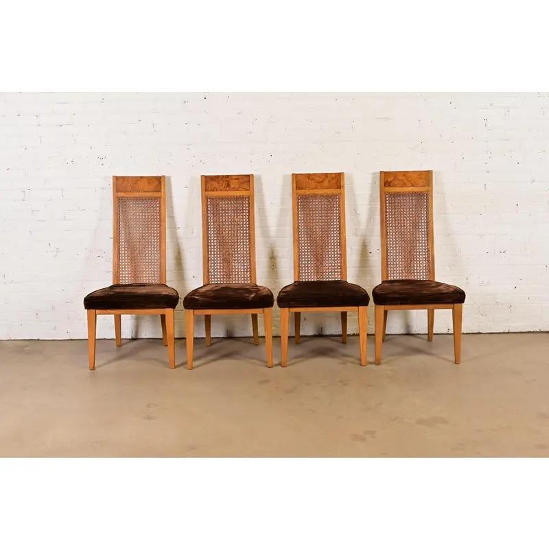 Milo Baughman Style Mid-Century Modern Dining Chairs by Lane, Set of Four Moderno de mediados de siglo en venta