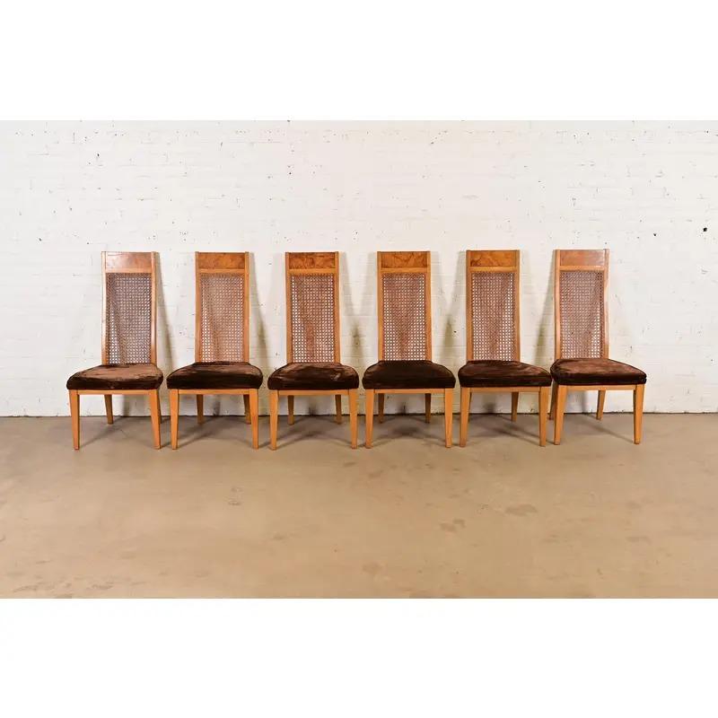 Milo Baughman Style Mid-Century Modern Dining Chairs by Lane, Set of Six (amerikanisch) im Angebot