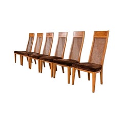 Milo Baughman Style Mid-Century Modern Dining Chairs by Lane, Set of Six