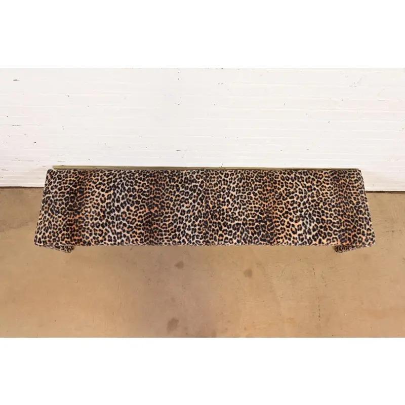 Upholstery Milo Baughman Style Mid-Century Modern Parsons Long Bench, Circa 1970s For Sale