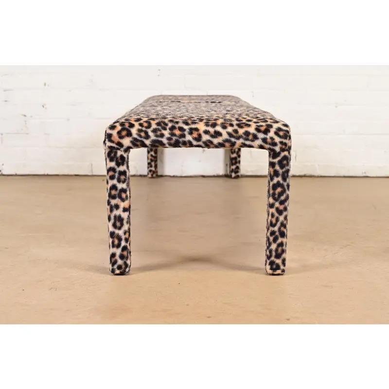 Milo Baughman Style Mid-Century Modern Parsons Long Bench, Circa 1970s For Sale 1