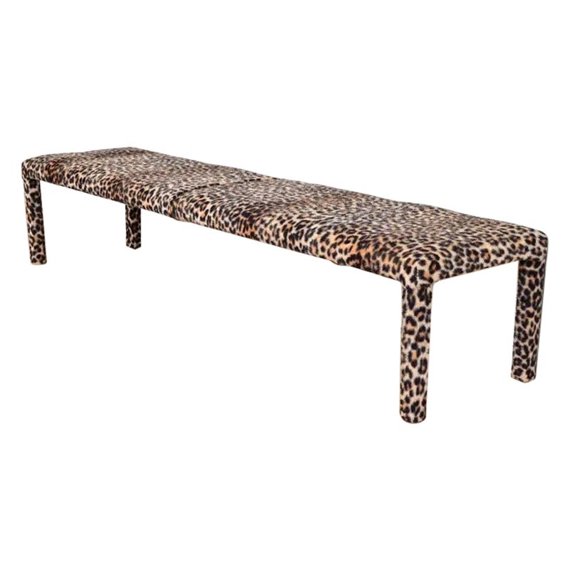 Milo Baughman Style Mid-Century Modern Parsons Long Bench, Circa 1970s For Sale