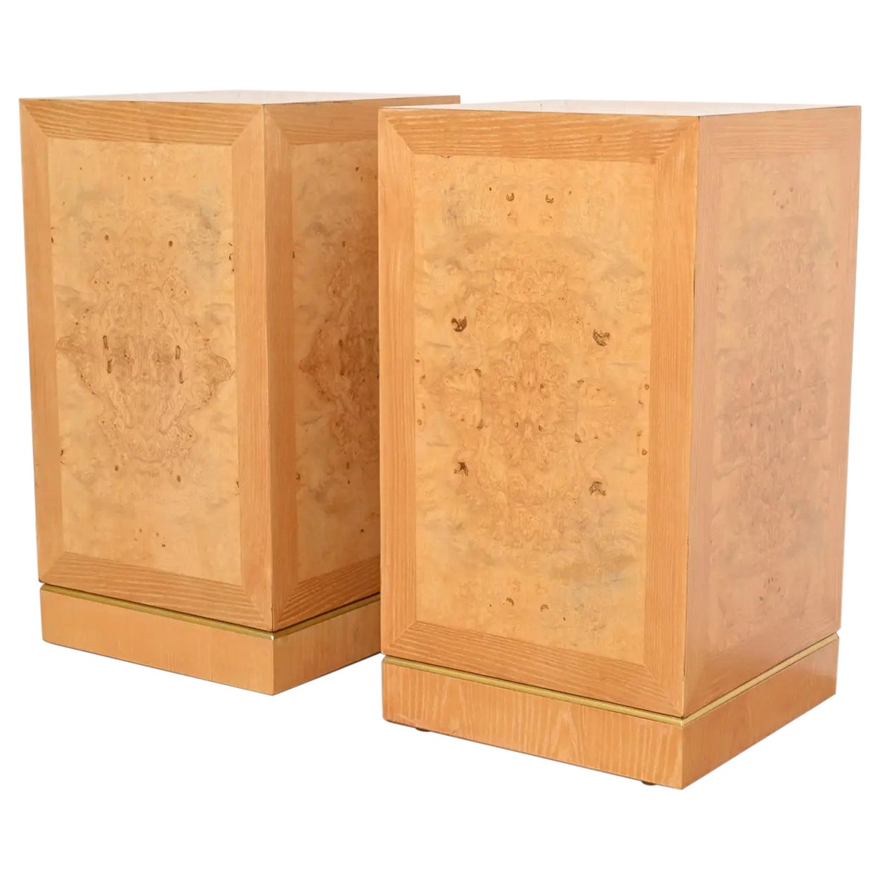 Milo Baughman Style Mid-Century Modern Pedestals by Drexel Heritage, Refinished For Sale