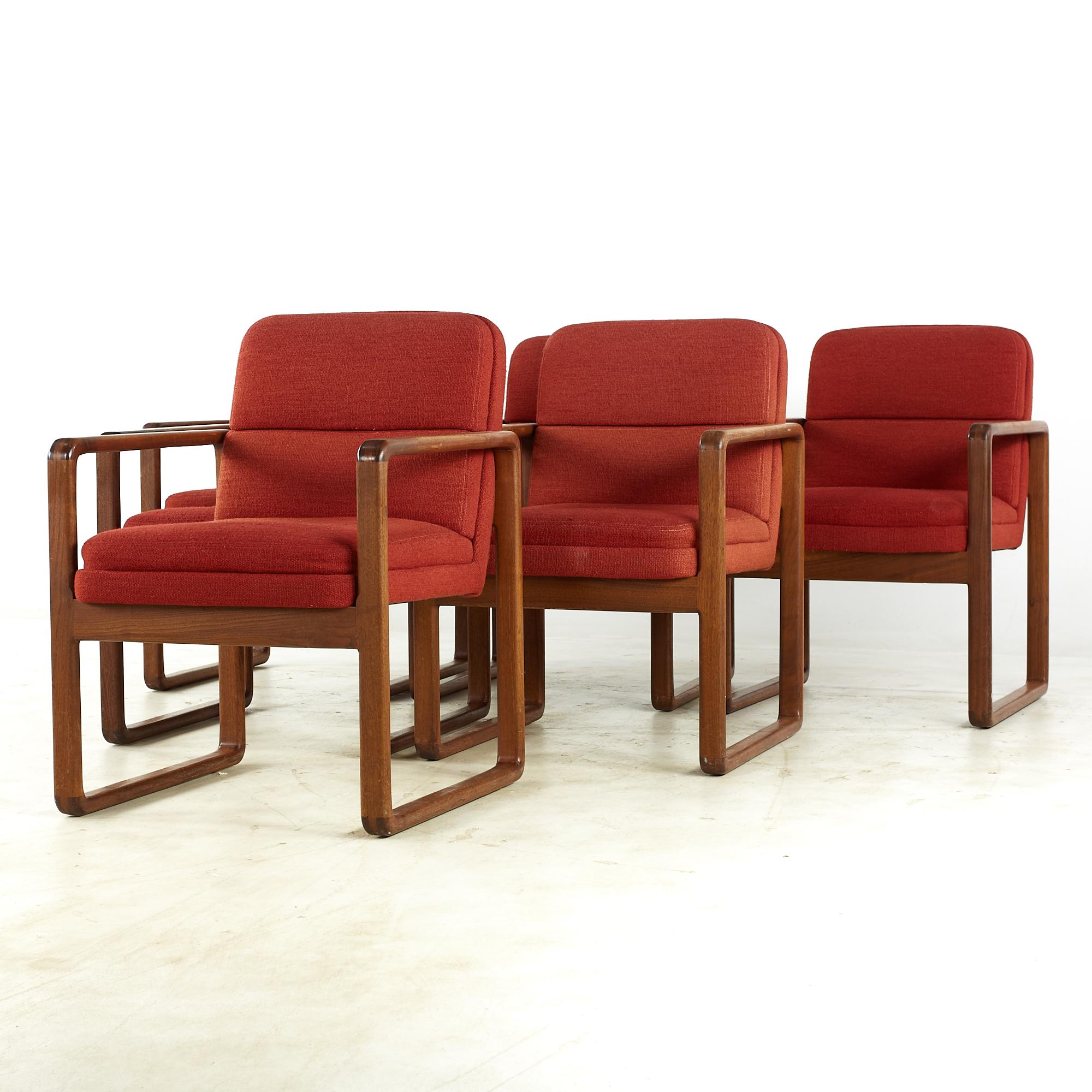 Mid-Century Modern Milo Baughman Style Midcentury Oak Dining Chairs, Set of 6 For Sale