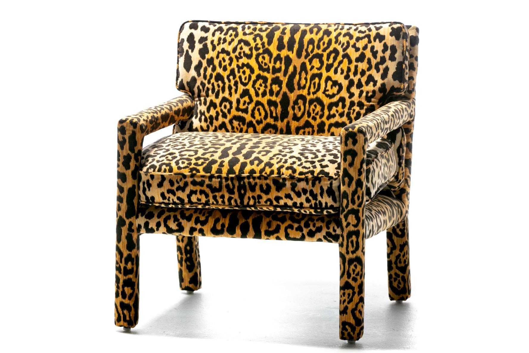 leopard parsons chair