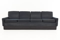 Milo Baughman Style Mid Century Pedestal Cube Sofa