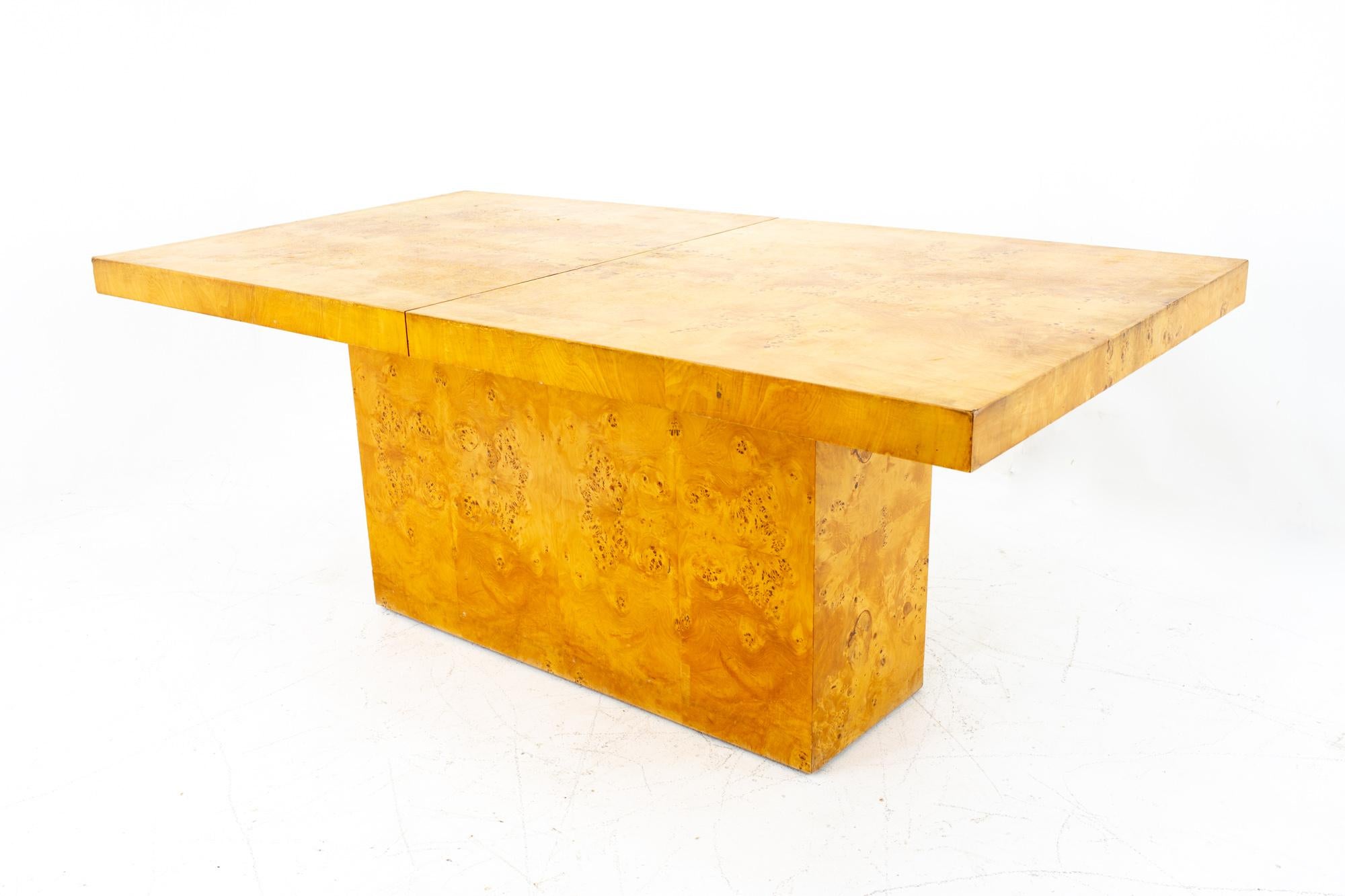 vintage burl wood dining table