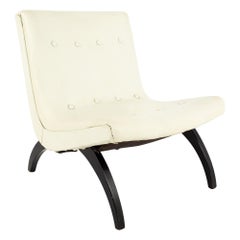 Vintage Milo Baughman Style Midcentury Scoop Chair