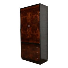 Milo Baughman Style Modern Armoire Dresser or Gentleman's Chest by Henredon