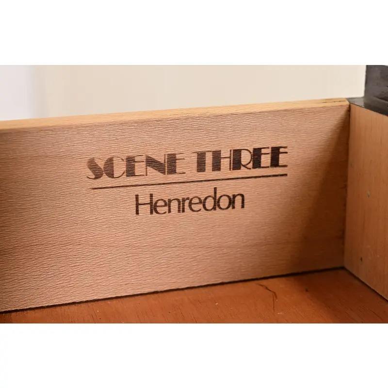 Mobile da bar in legno di radica in stile Art Deco moderno di Milo Baughman di Henredon in vendita 4