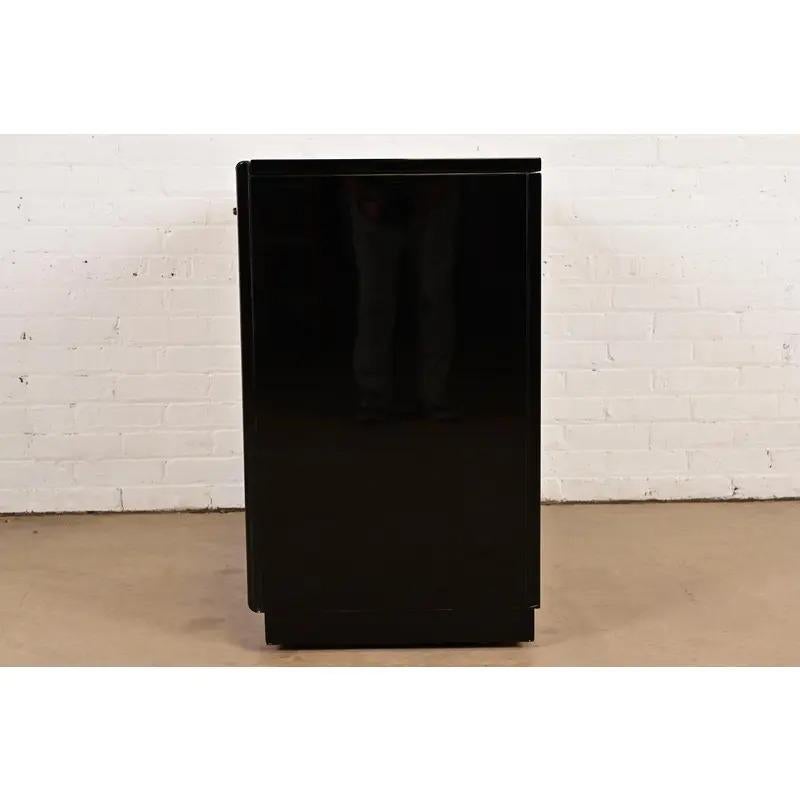 Mobile da bar in legno di radica in stile Art Deco moderno di Milo Baughman di Henredon in vendita 7