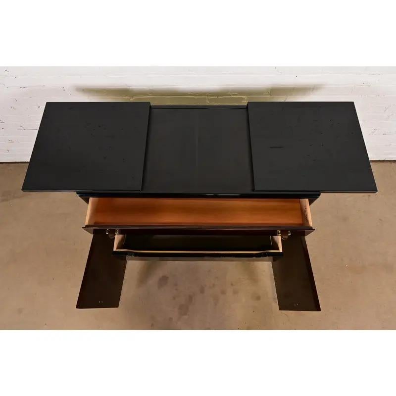 Nodo Mobile da bar in legno di radica in stile Art Deco moderno di Milo Baughman di Henredon in vendita