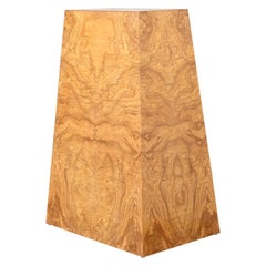 Milo Baughman Style Modernist Burl Wood Pedestal